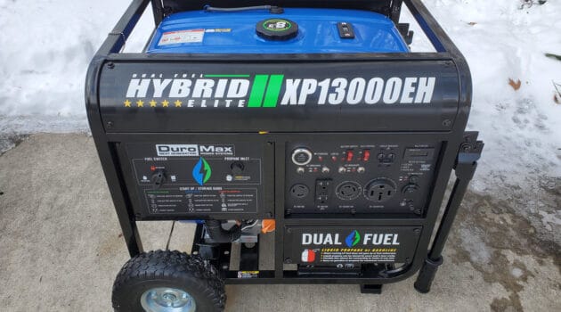 duromax dual fuel hybrid elite xp1300eh 13,000 watt portable propane generator