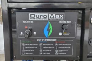 duromax xp13000eh propane inlet gas switch panel