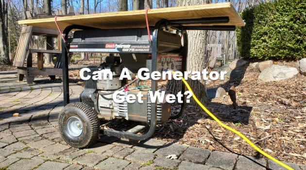 diy generator rain cover made from plywood and bungee cords