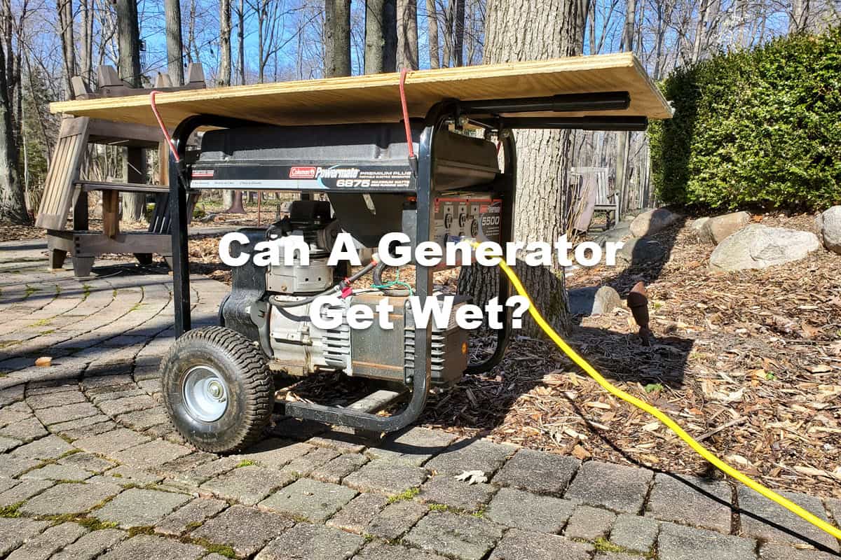 diy generator rain cover made from plywood and bungee cords