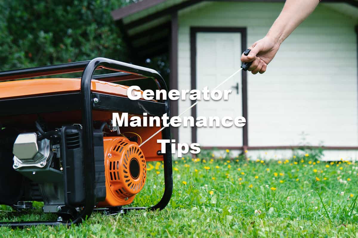 person trying to start a generator