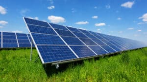 solar array in an agricultural field