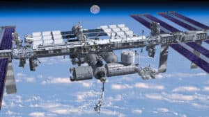 solar array powering space station